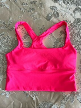Neon pink bra
